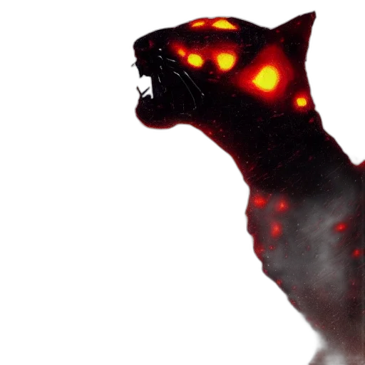 animal, creature, staff, concept art, fantasy art, 3d render, photorealistic, tiger transparent PNG cut-out