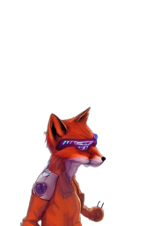 robot, staff, mask, animal, cyberpunk, concept art, 3d render, pixel art transparent PNG cut-out