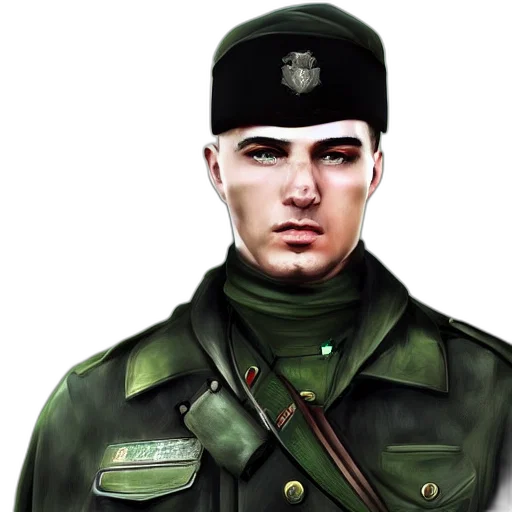 face, staff, weapon, jacket, photorealistic, concept art, oil painting, pixel art transparent PNG cut-out