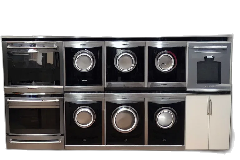 furniture, 3d render, earth tones, googly, eyes, appliances transparent PNG cut-out