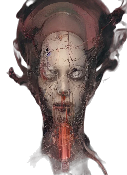face, robot, mask, creature transparent PNG cut-out