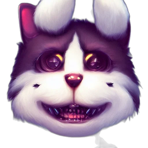 face, mask, creature, animal, concept art, pixel art, fantasy art, 3d render transparent PNG cut-out