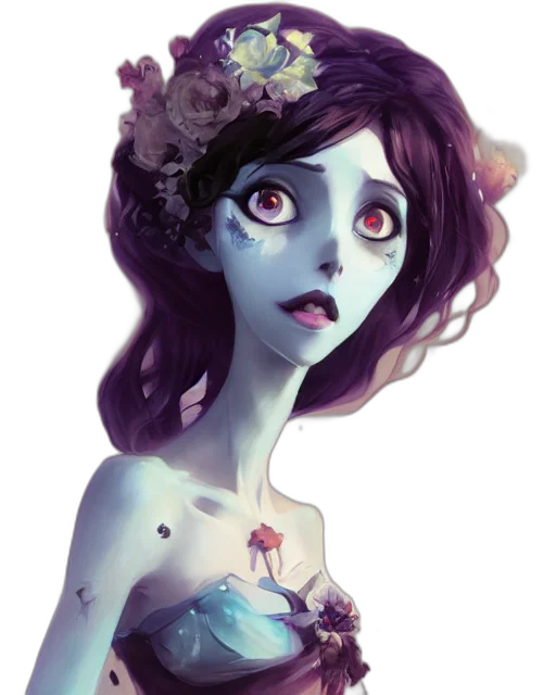 face, dress, mask, creature, fantasy art, concept art, photorealistic, watercolor transparent PNG cut-out