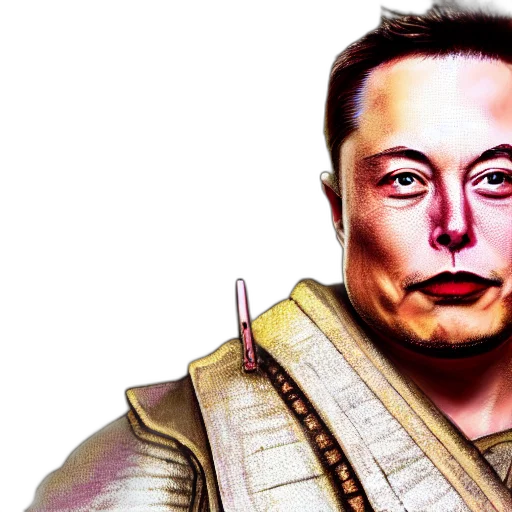face, robot, staff, comic book art, photorealistic, concept art, cartoon, elon transparent PNG cut-out