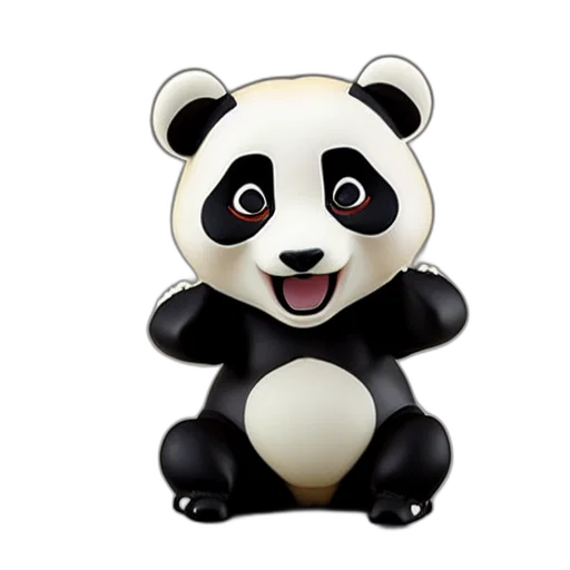 animal, 3d render, photorealistic, concept art, panda, nendoroid, figurine, detailed transparent PNG cut-out