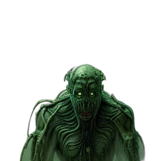 creature, mask, face, hair, concept art, comic book art, fantasy art, 3d render transparent PNG cut-out