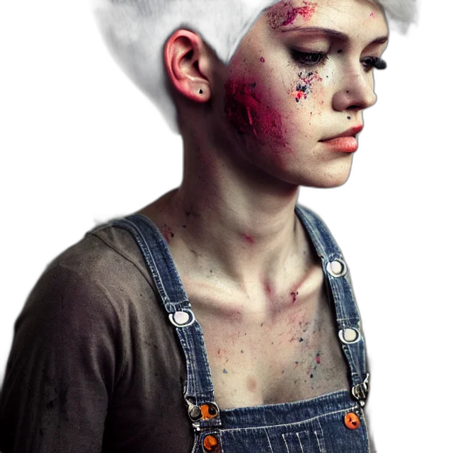 face, photorealistic, concept art, fantasy art, 3d render, outer space, full, body transparent PNG cut-out