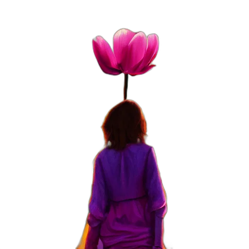 flower, umbrella, staff, crown transparent PNG cut-out