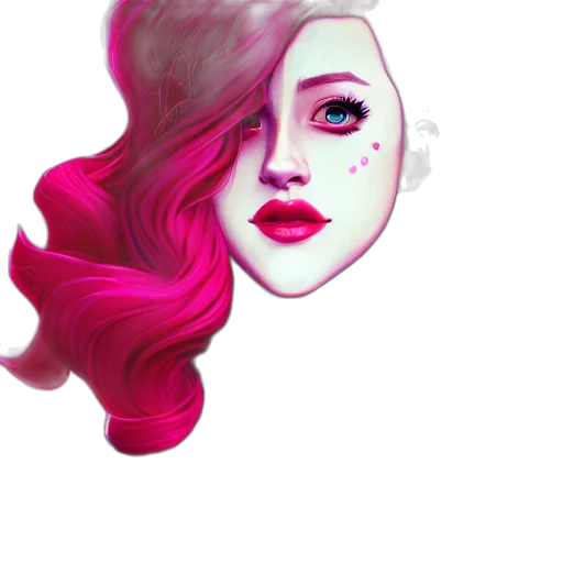face, mask, hair, creature transparent PNG cut-out