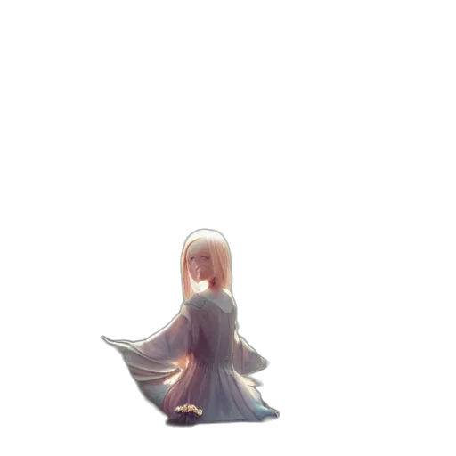 dress, hair, creature, flower transparent PNG cut-out