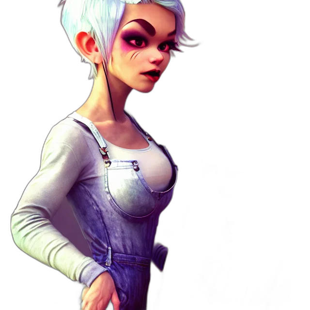 dress, robot, jacket, staff, concept art, fantasy art, comic book art, 3d render transparent PNG cut-out