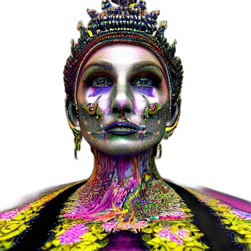 crown, face, mask, jewelry, 3d render, cyberpunk, photorealistic, concept art transparent PNG cut-out