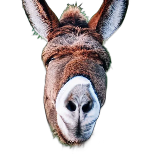 animal, mask, face, staff, photorealistic, donkey, smiling, many transparent PNG cut-out