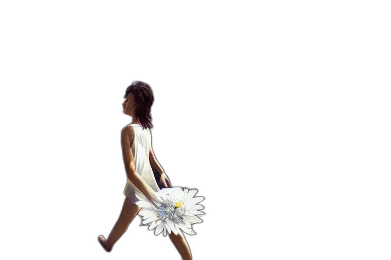 dress, flower, photorealistic, pixel art, 3d render, concept art, pastel, monochrome transparent PNG cut-out