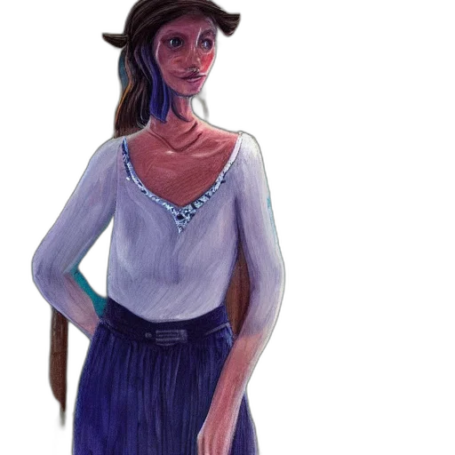 dress, staff, hat, jewelry transparent PNG cut-out