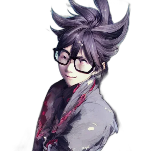 staff, face, creature, mask, anime, watercolor, concept art, fantasy art transparent PNG cut-out