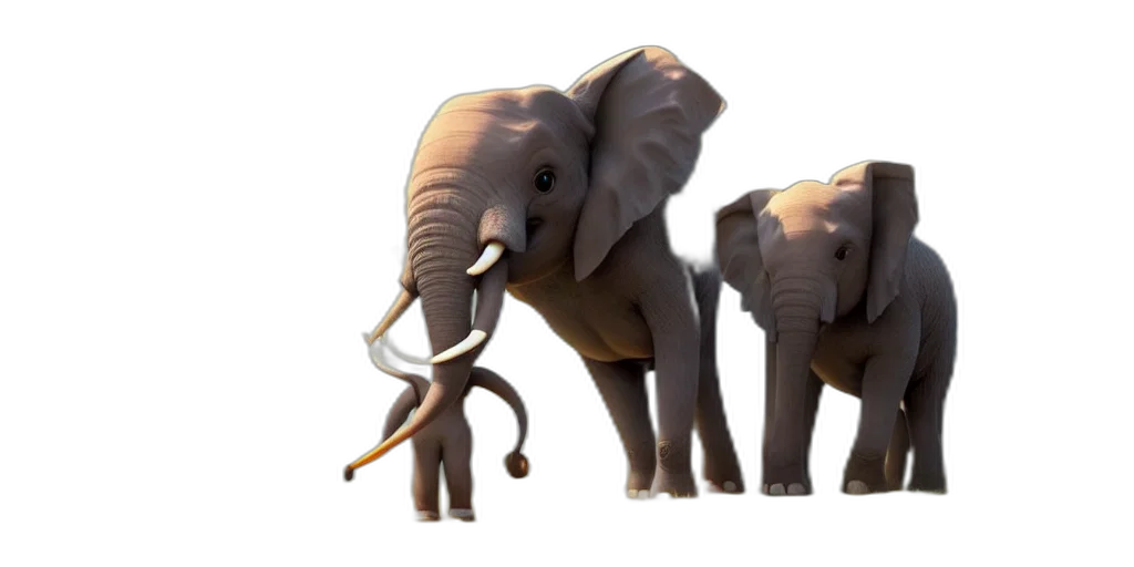 animal, creature, 3d render, concept art transparent PNG cut-out