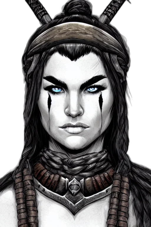 face, fantasy art, comic book art, pixel art transparent PNG cut-out