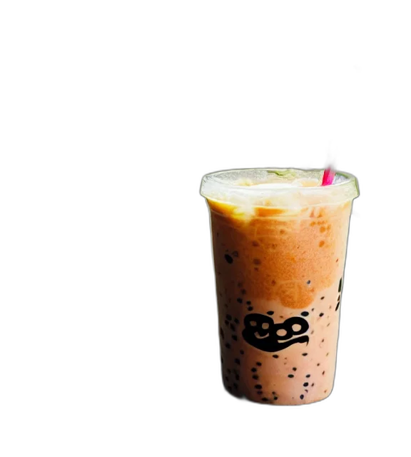 food, 3d render, photorealistic, photo, close, glass, boba, tea transparent PNG cut-out