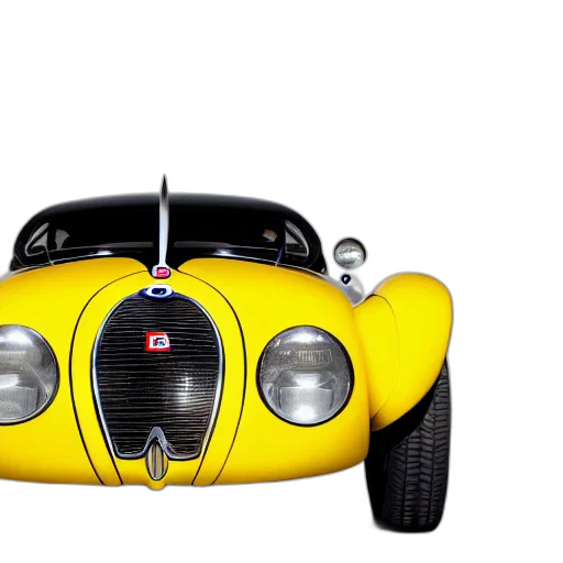 car, 3d render, photorealistic, concept art, retro, futuristic, bugatti, type transparent PNG cut-out