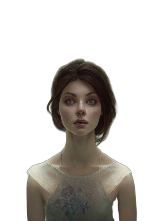 face, dress, mask, crown, concept art, fantasy art, photorealistic, oil painting transparent PNG cut-out