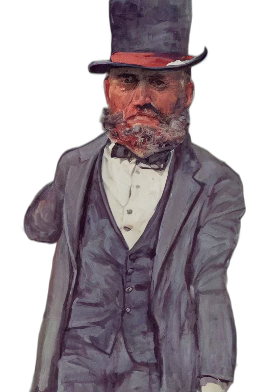 hat, face, staff, mask, photorealistic, 3d render, concept art, oil painting transparent PNG cut-out