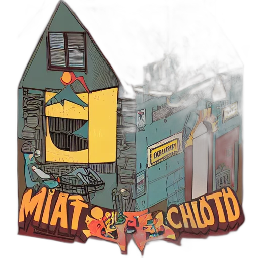 building, concept art, 3d render, comic book art, matt, chinworth, illustration transparent PNG cut-out