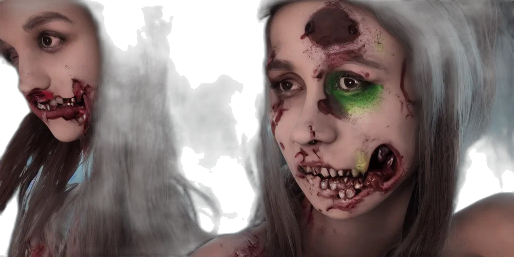 face, concept art, photorealistic, zombie transparent PNG cut-out