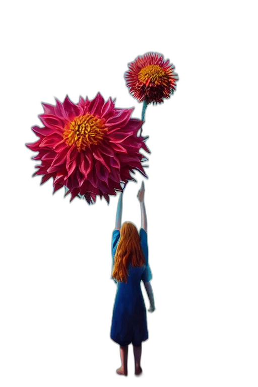 flower, umbrella, staff, crown, 3d render, photorealistic, concept art, fantasy art transparent PNG cut-out