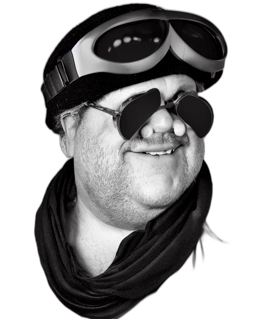 staff, mask, face, hat, photorealistic, concept art, cyberpunk, cartoon transparent PNG cut-out