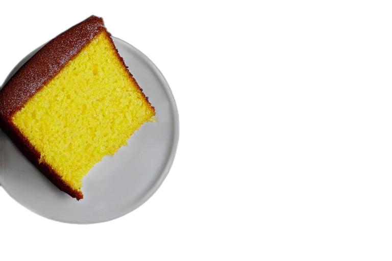 food, staff, hat, 3d render, yellow, cake, plate, white transparent PNG cut-out