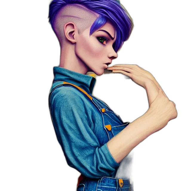 jacket, face, staff, hair, concept art, fantasy art, cartoon, watercolor transparent PNG cut-out