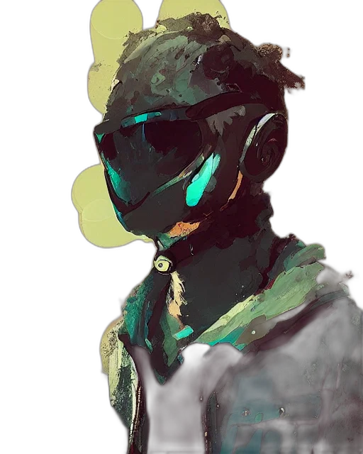 mask, face, robot, jacket transparent PNG cut-out