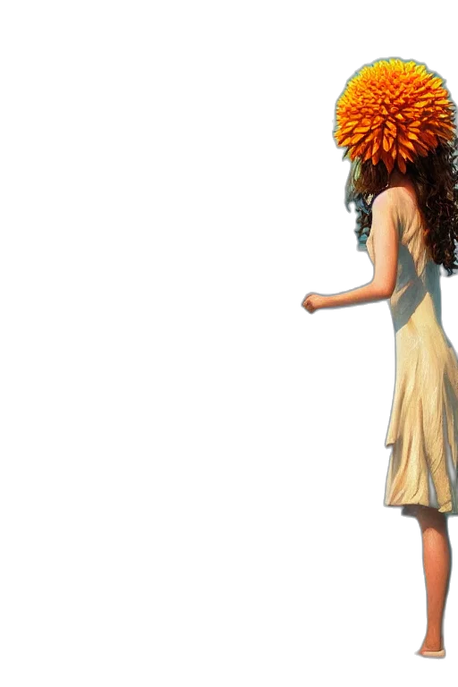 dress, crown, mask, flower, concept art, photorealistic, fantasy art, oil painting transparent PNG cut-out