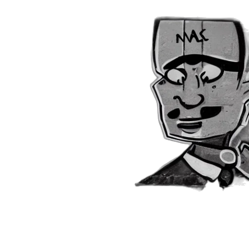 robot, face, mask, crown, cartoon, comic book art, concept art, pixel art transparent PNG cut-out