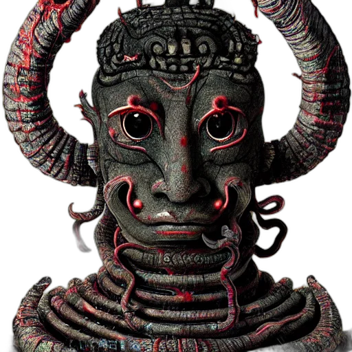 mask, face, staff, dragon, 3d render, concept art, photorealistic, fantasy art transparent PNG cut-out