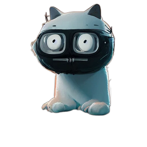 robot, staff, mask, animal, concept art, 3d render, cartoon, pixel art transparent PNG cut-out
