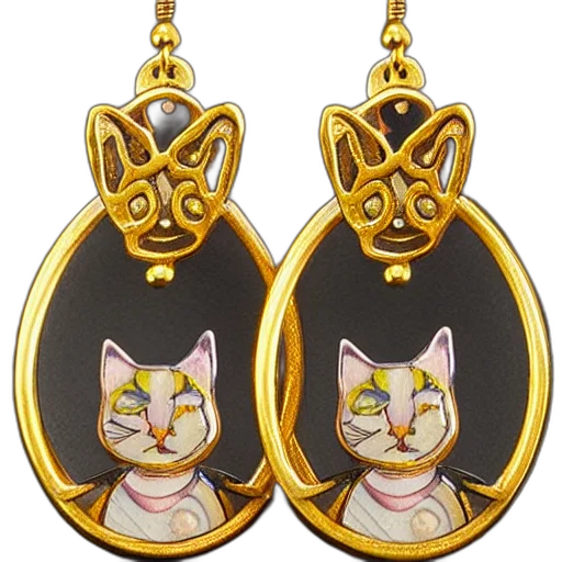 jewelry, hyperrealistic, artnouveau, style transparent PNG cut-out