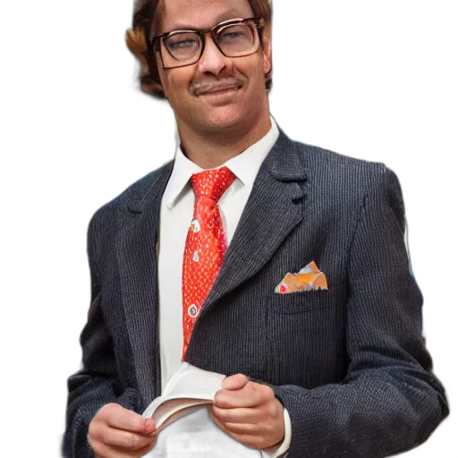 staff, face, jacket, hair transparent PNG cut-out