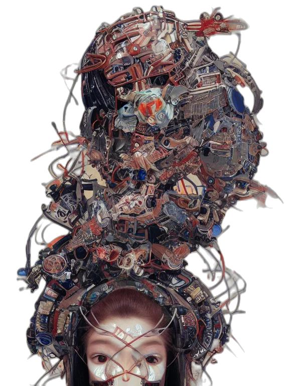 robot, crown, mask, jewelry transparent PNG cut-out