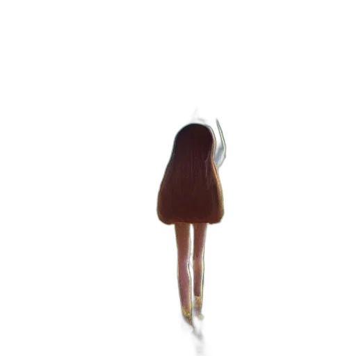 hair, staff, dress, umbrella, 3d render, concept art, pixel art, photorealistic transparent PNG cut-out