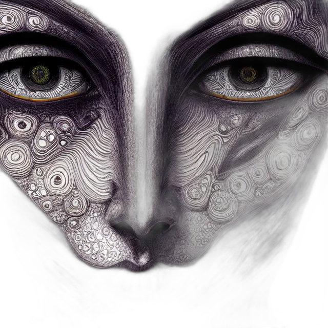 mask, face, creature, photorealistic transparent PNG cut-out