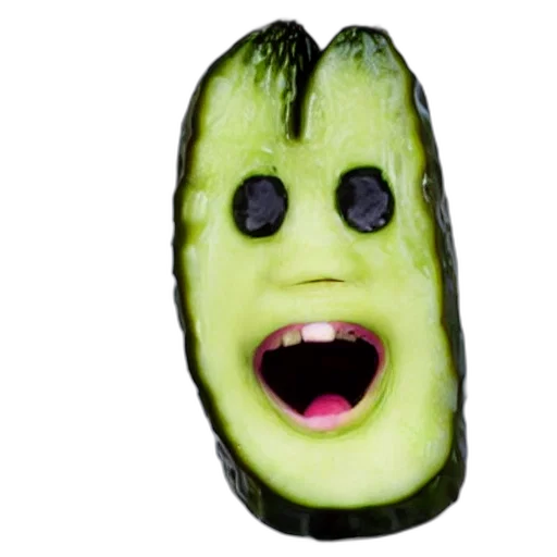 mask, food, face, hat, 3d render, photorealistic, concept art, pickle transparent PNG cut-out