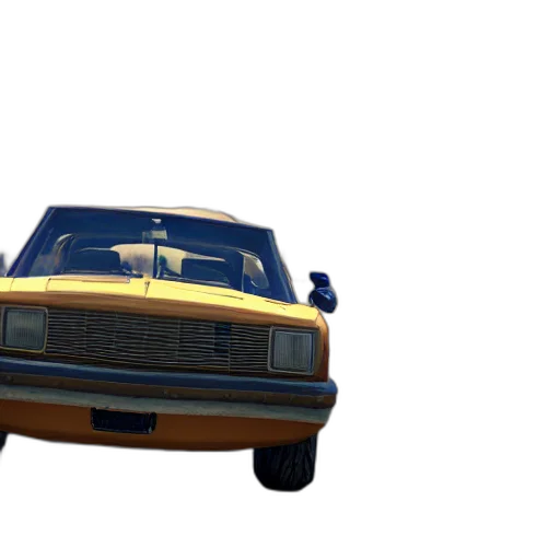 car, weapon, 3d render, concept art, photorealistic, vaporwave, golden, still transparent PNG cut-out