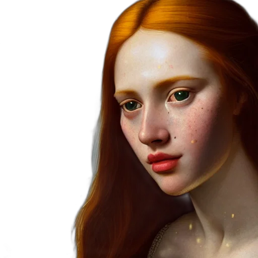 face, jewelry, crown, photorealistic, fantasy art, oil painting, concept art, outer space transparent PNG cut-out