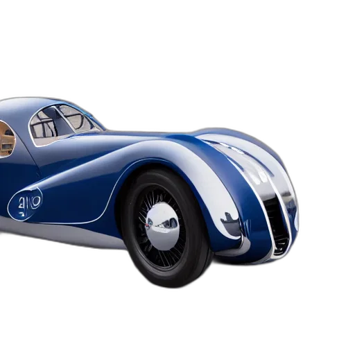car, 3d render, photorealistic, film, still, bugatti, type, atlantic transparent PNG cut-out