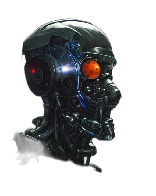 robot, mask, face, cyberpunk, concept art, 3d render, pixel art, masked transparent PNG cut-out