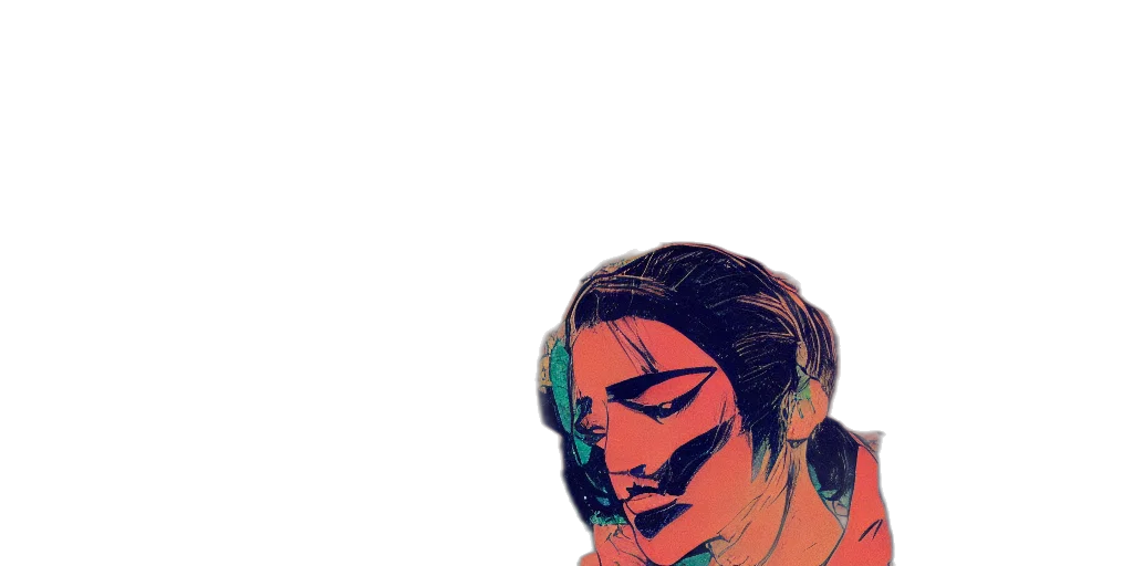 face, mask, hair, robot transparent PNG cut-out