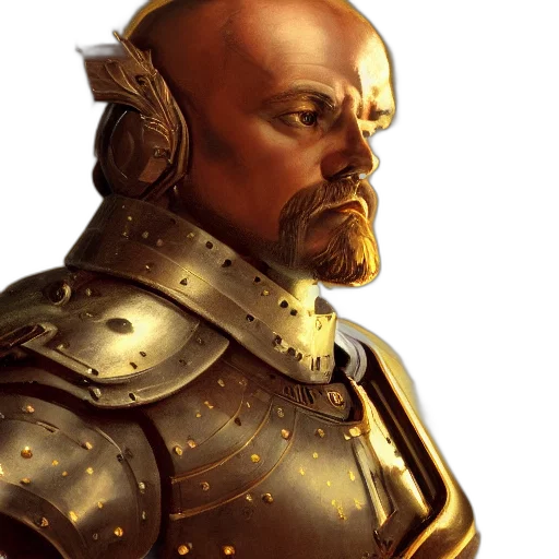staff, face, concept art, fantasy art, photorealistic, comic book art, golden, masterpiece transparent PNG cut-out