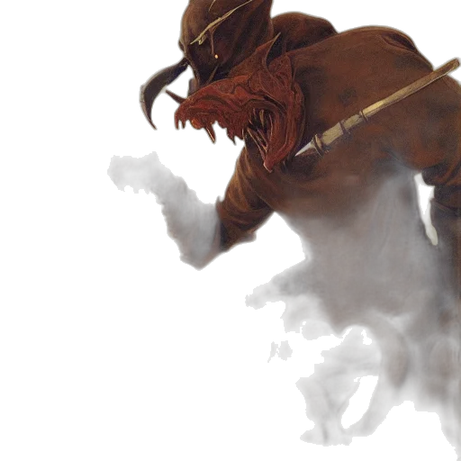 dragon, creature, mask, staff transparent PNG cut-out